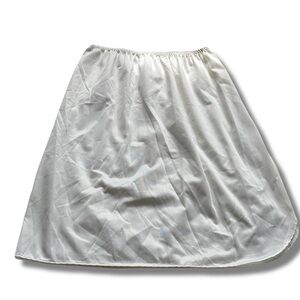 Vintage French Maid White Slip Skirt | Lace Trim | Y2K Lingerie | Coquette